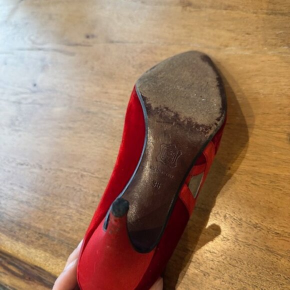 Vintage Gianni Versace Velvet Shoes - EU Size 36 - Picture 10 of 12